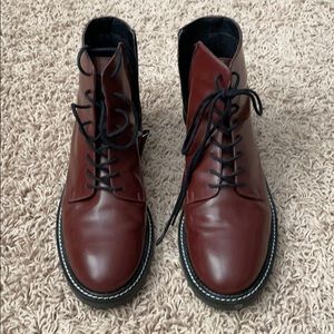 Asos leather ankle shoes